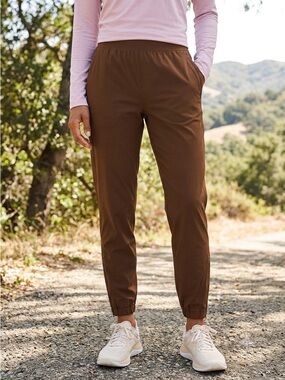 LULULEMON Adapted State High-Rise Full Length Joggers Roasted Brown Sz 8